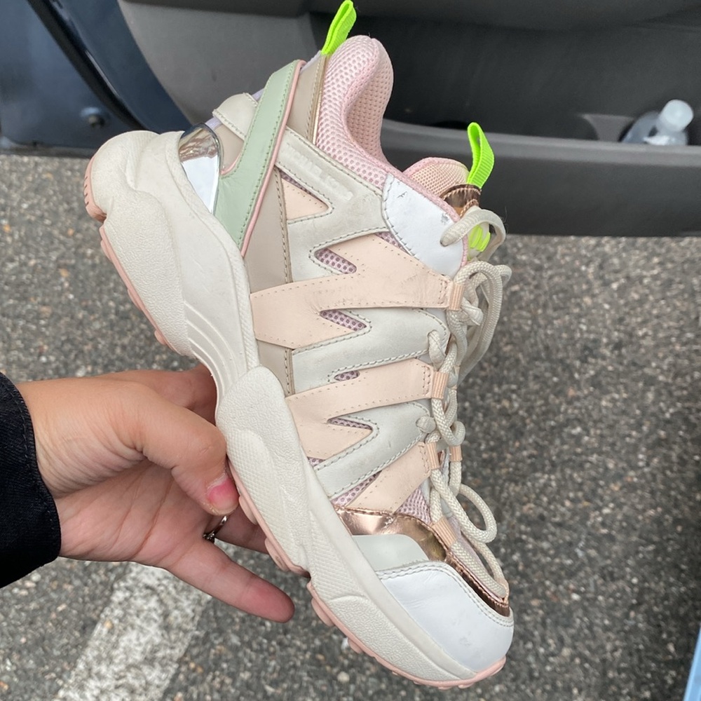 Michael Kors Women's Sneakers - Pink, White, Neon Yellow